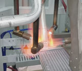 A máquina de soldadura automática da chama da plataforma giratória para o cobre parte o tato 10s/pc da produção