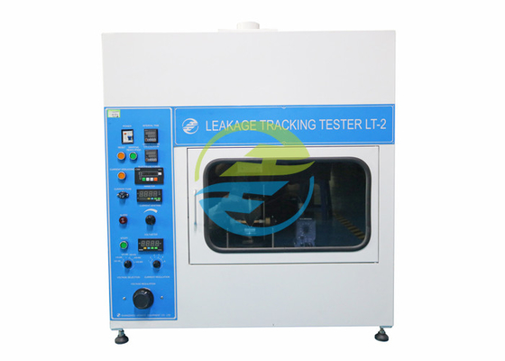 Operação de teste de seguimento do botão da tensão do verificador 0~600V do escapamento do equipamento de testes da inflamabilidade IEC60112
