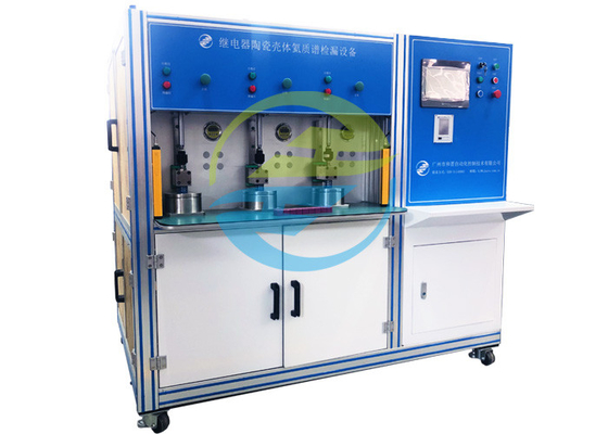 Capacidade ≥ 205pcs/h Equipamento de detecção de fugas de espectrometria de massa de hélio com concha cerâmica de relé