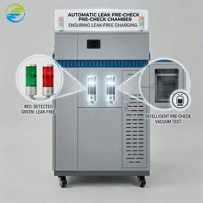 Bom preço Equipamento de enchimento de refrigerante fornecendo pré-verificação automática de vazamento para precisão de carga On-line